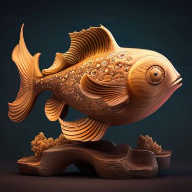 3D model Golden hazelnut fish (STL)